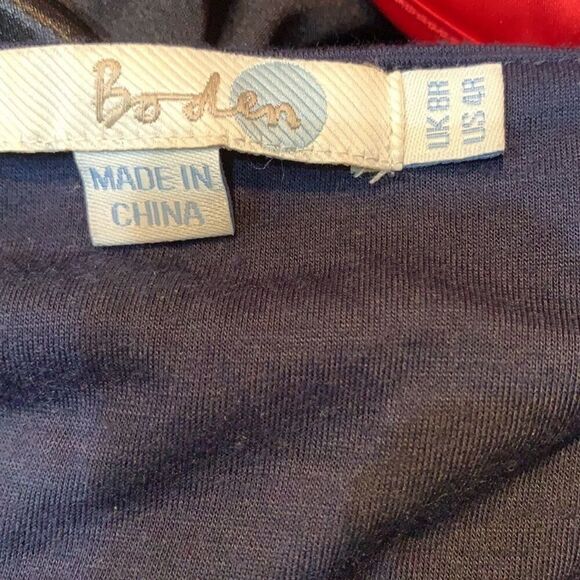 BODEN BLUE V NECK DRESS SIZE‎  4R - Picture 4 of 6